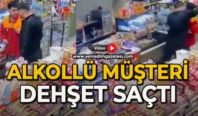 Alkollü müşteri, akaryakıt istasyonu çalışanını böyle darbetti