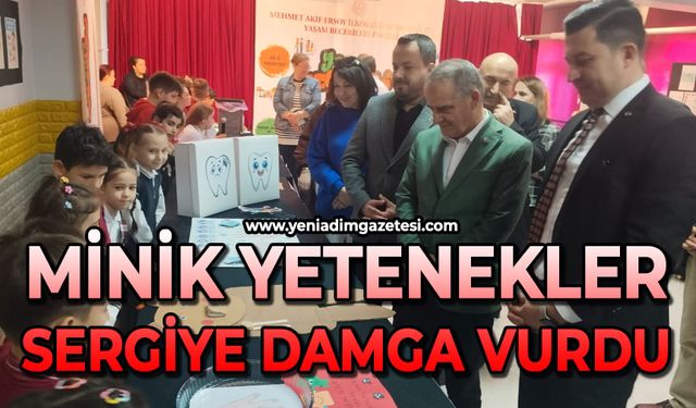 Minik yetenekler sergiye damga vurdu