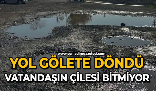 Yol gölete döndü: Vatandaşın çilesi bitmiyor