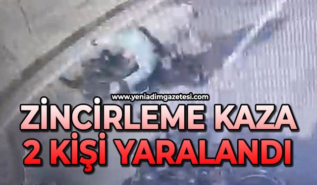 Zincirleme kaza: 2 motosiklet sürücüsü yaralandı