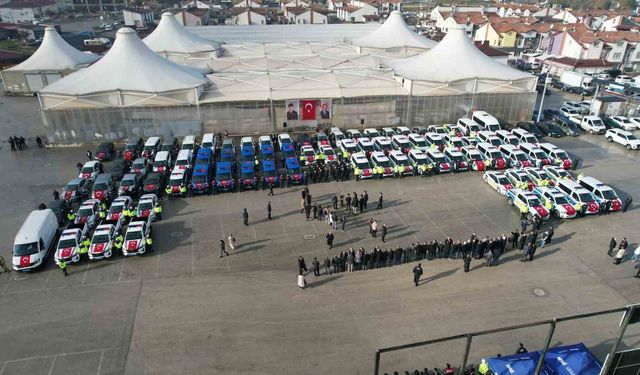 84 araç, törenle emniyet ve jandarmaya tahsis edildi