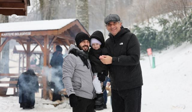 Mesire alanı kışın da misafirlerini ağırlıyor