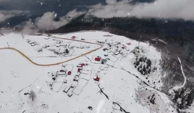 Yüksek kesimler karla kaplandı