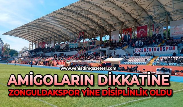 Amigoların dikkatine: Zonguldakspor yine disiplinlik oldu