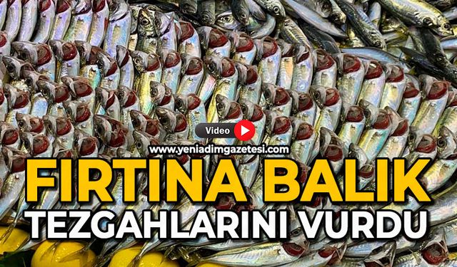 Fırtına balık tezgahlarını vurdu