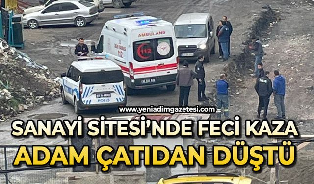Sanayi sitesinde feci kaza: Çatıdan düşen adam hastanelik oldu