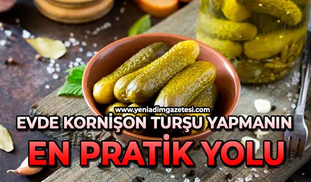 Evde kornişon turşu yapmanın en pratik yolu