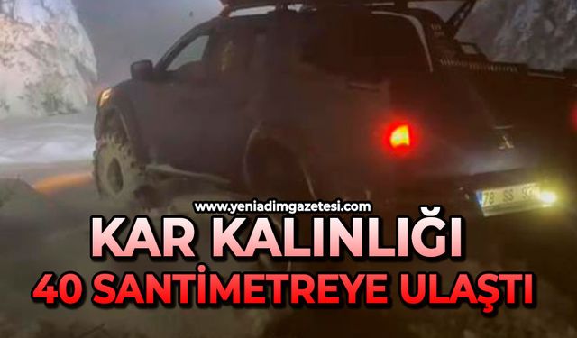 Kar kalınlığı 40 santimetreye ulaştı
