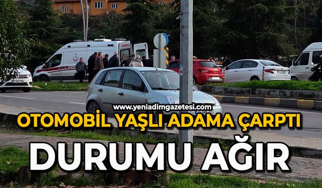 Otomobil yaşlı adama çarptı: Durumu ağır