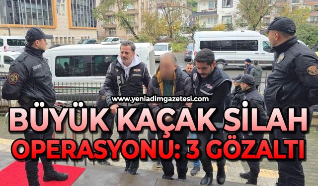 Zonguldak'ta büyük kaçak silah operasyonu: 3 gözaltı