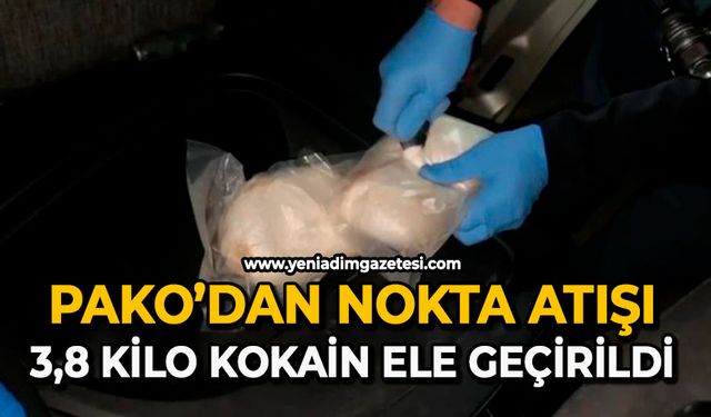 Pako’dan nokta atışı: 3,8 kilo kokain ele geçirildi