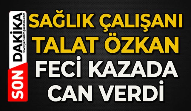 Sağlık çalışanı Talat Özkan feci kazada can verdi