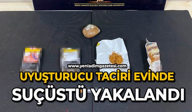 Uyuşturucu taciri köydeki evinde suçüstü yakalandı