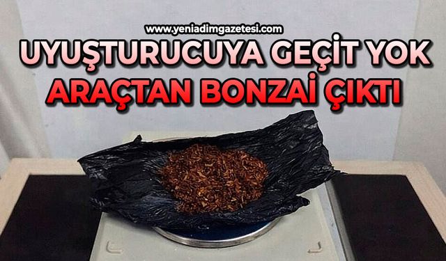 Uyuşturucuya geçit yok: Araçtan bonzai çıktı