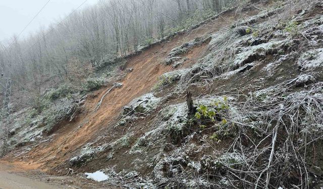 Fındıklıaksu köyünde heyelanların ardı arkası kesilmiyor