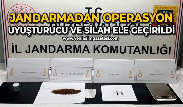 Jandarmadan operasyon: Uyuşturucu ve silah ele geçirildi
