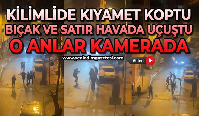 Kilimli'de kıyamet koptu: Satır ve bıçaklar havada uçuştu