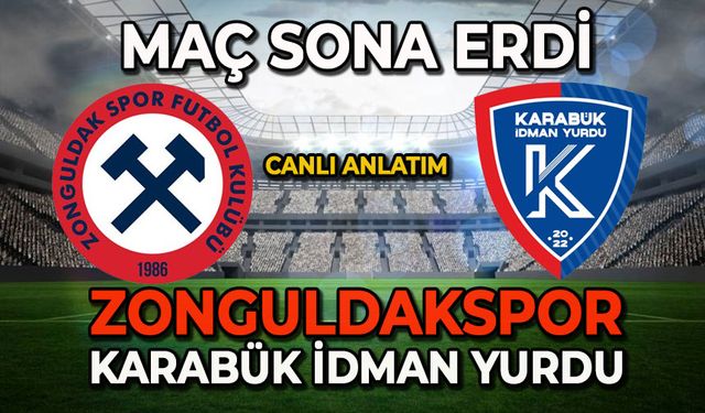 Zonguldakspor-Karabük İdman Yurdu maçı sona erdi