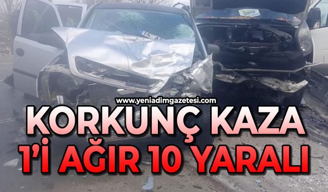Feci kaza: 1'i ağır 10 yaralı