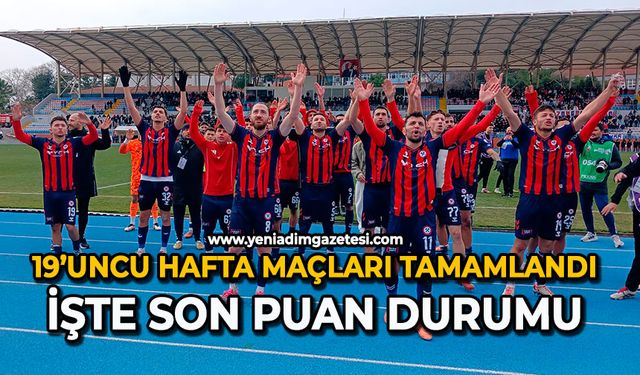 19’uncu hafta maçları tamamlandı: İşte son puan durumu
