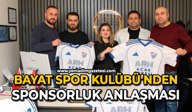 Bayat Spor Kulübü’nden sponsorluk anlaşması