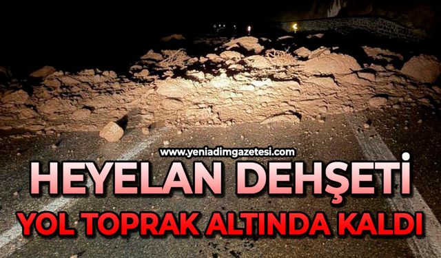 Heyelan dehşeti: Yol toprak altında kaldı