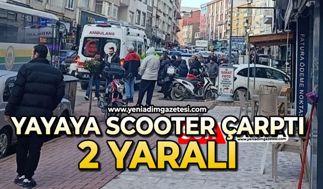 Yayaya Scooter çarptı: 2 yaralı