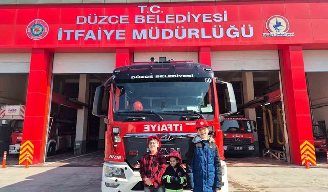 Özel çocukların itfaiyeci olma hayali gerçeğe dönüştü