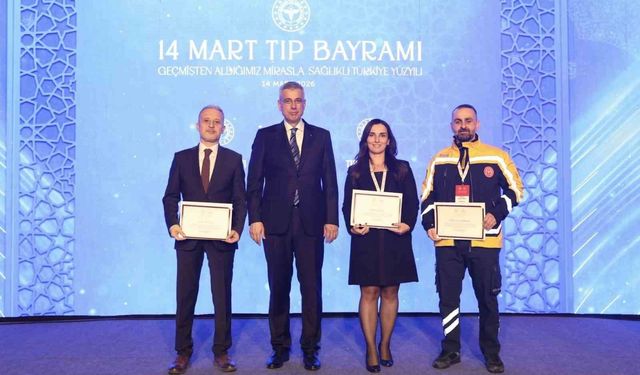 Sağlık çalışanlarına Bakandan teşekkür belgesi