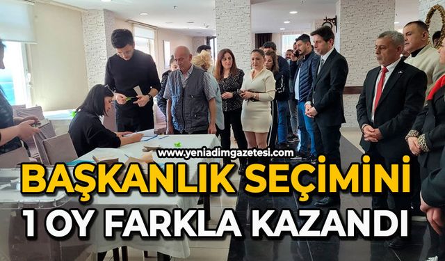 Başkanlık seçimini 1 oy farkla kazandı