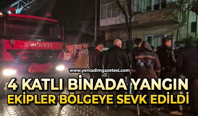 4 katlı apartmanda yangın: Yaralılar var
