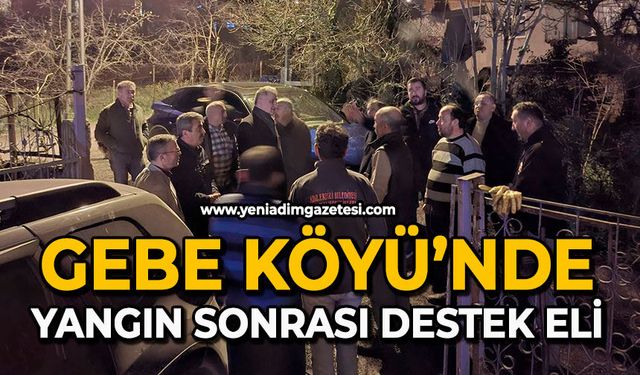 Gebe Köyü’nde yangın sonrası destek eli