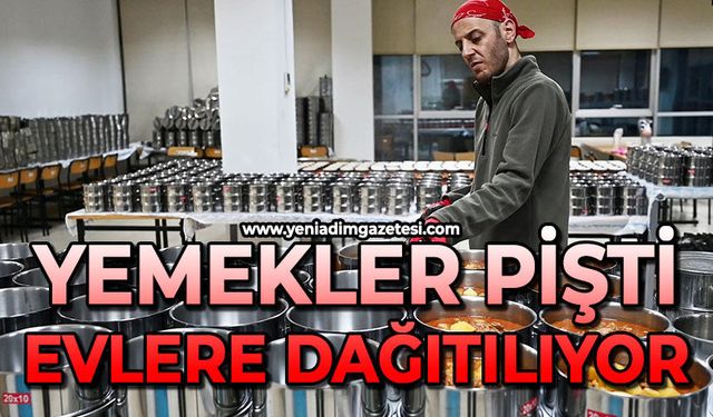 Yemekler pişti: Evlere dağıtılıyor