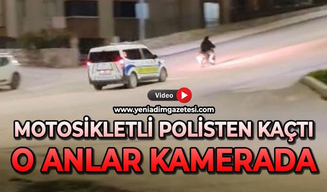 'Dur' ihtarına uymayan motosikletli böyle kaçtı