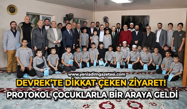 Devrek’te dikkat çeken ziyaret: Protokol çocuklarla bir araya geldi