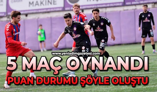5 maç oynandı: Puan durumu şöyle oluştu