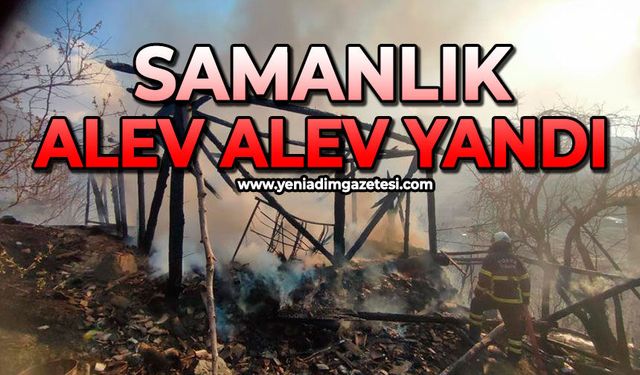 Samanlık alev alev yandı