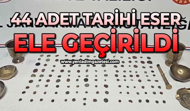 44 adet tarihi eser ele geçirildi