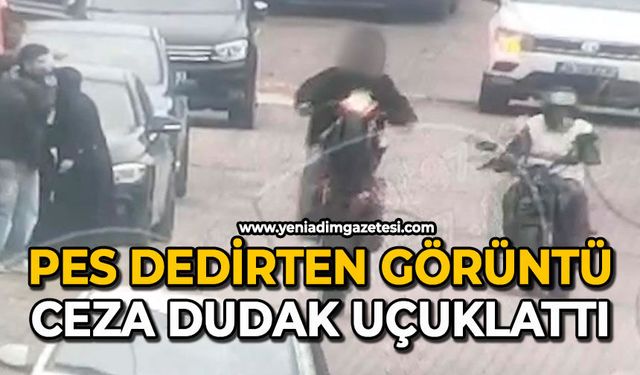 Pes dedirten görüntü: Ceza dudak uçuklattı