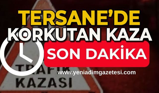 Tersane'de korkutan kaza