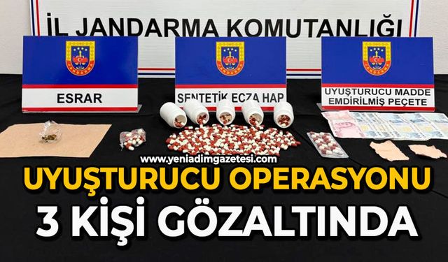 Uyuşturucu operasyonu: 3 kişi gözaltında