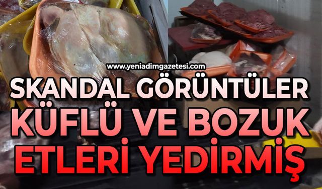 Kasapta mide bulandıran görüntüler: Küflü ve bozuk etleri yedirmiş