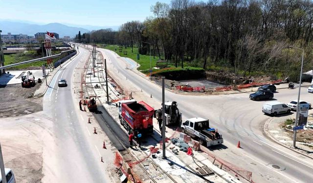 Tramvay Hattı'nda duraklar kurulmaya başlandı