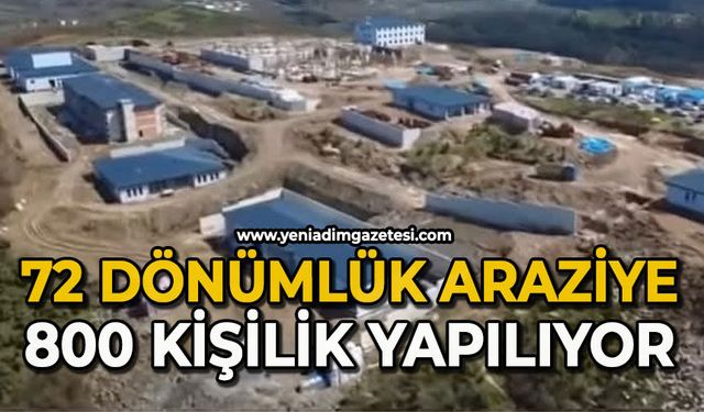 72 dönümlük araziye 800 kişilik yapılıyor