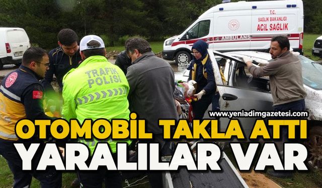Otomobil takla attı