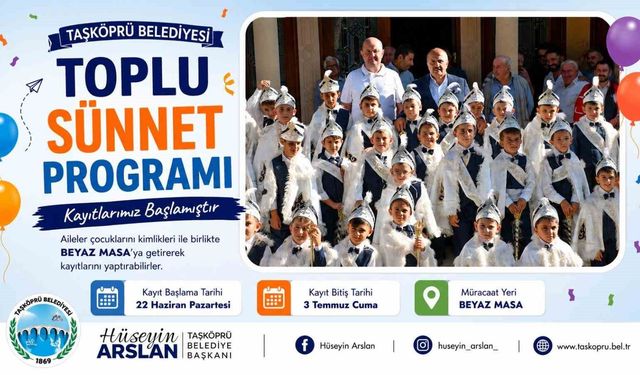 Belediyenin toplu sünnet programı için kayıtlar başlıyor