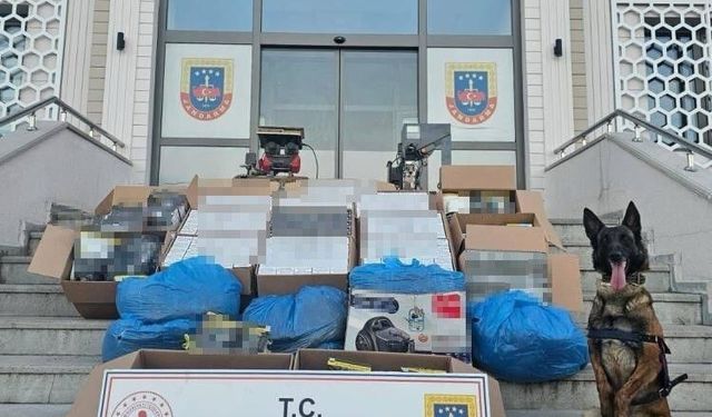 Düzce'de 47 bin 200'ü dolu 130 bin makaron ele geçirildi