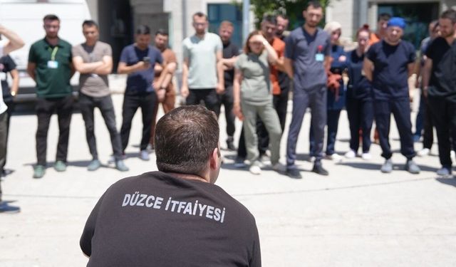 Hastanede yangın eğitimi