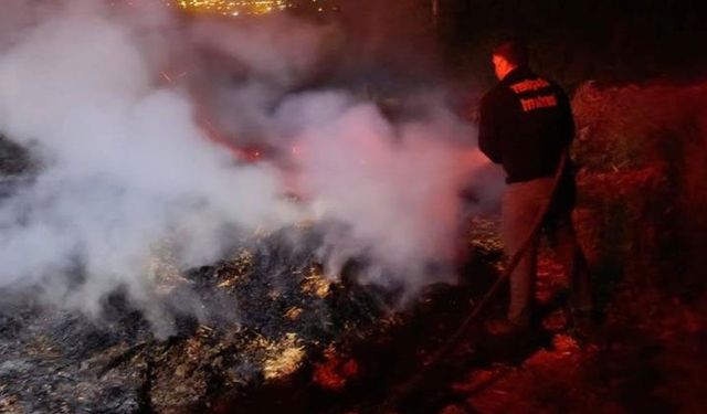 Korkutan anız yangını: Ormana sıçramadan söndürüldü