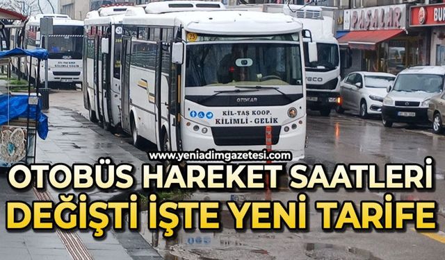 Kilimli Halk Otobüs saatleri değişti: İşte yeni tarife